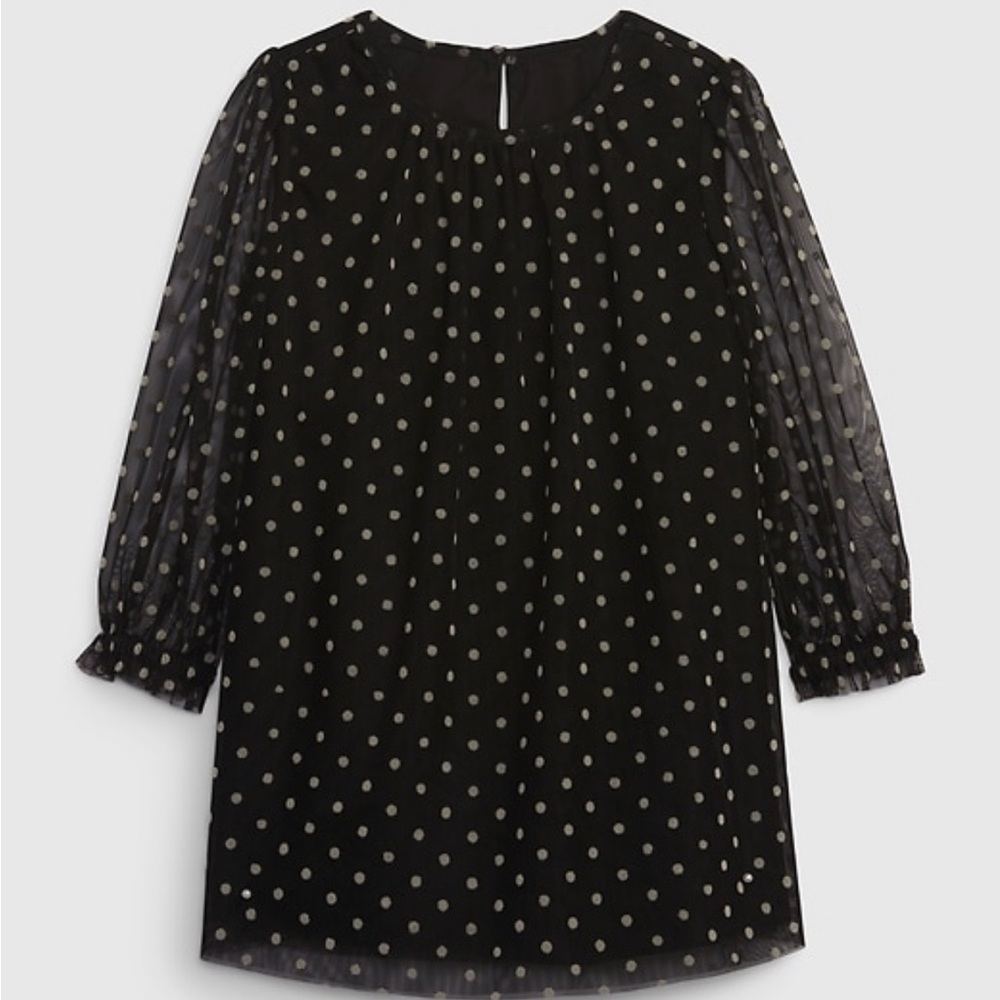 NWT Gap Kids a black and white polka dot dress. Holiday dress